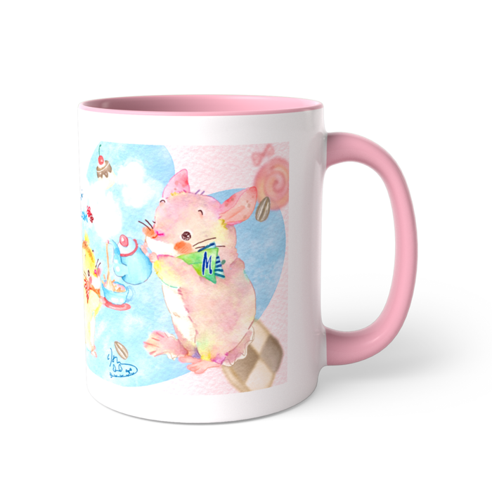 ツートンカラーマグカップ - 直径 8.2cm / 高さ 9.5cm