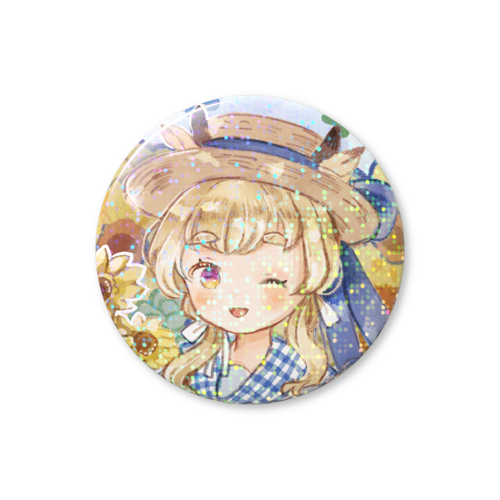 ホログラム缶バッジ - 56mm ウィンク