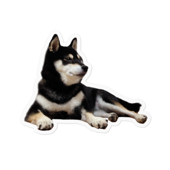 黒柴犬全身ステッカー まったり ねずみごっこ Booth