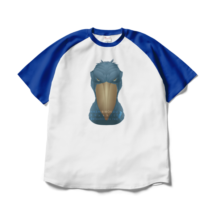 ラグランTシャツ - XL - ホワイト×ロイヤルブルー