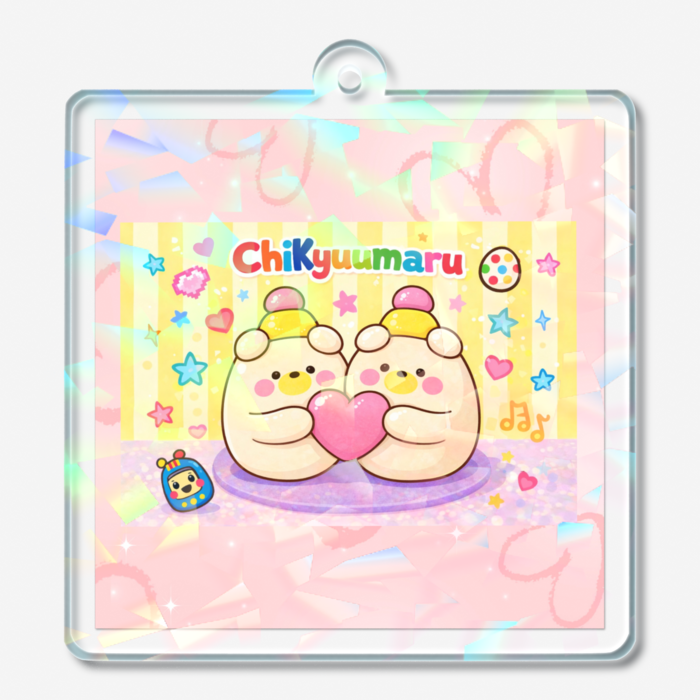 ホログラムアクリルキーホルダー - 50 × 50mm