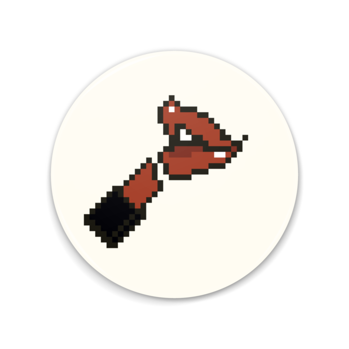 「あなたのリップカラーは何色？」（朱色）缶ミラー - 75mm