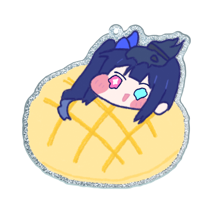 ラメアクリルキーホルダー - 70 × 70mm