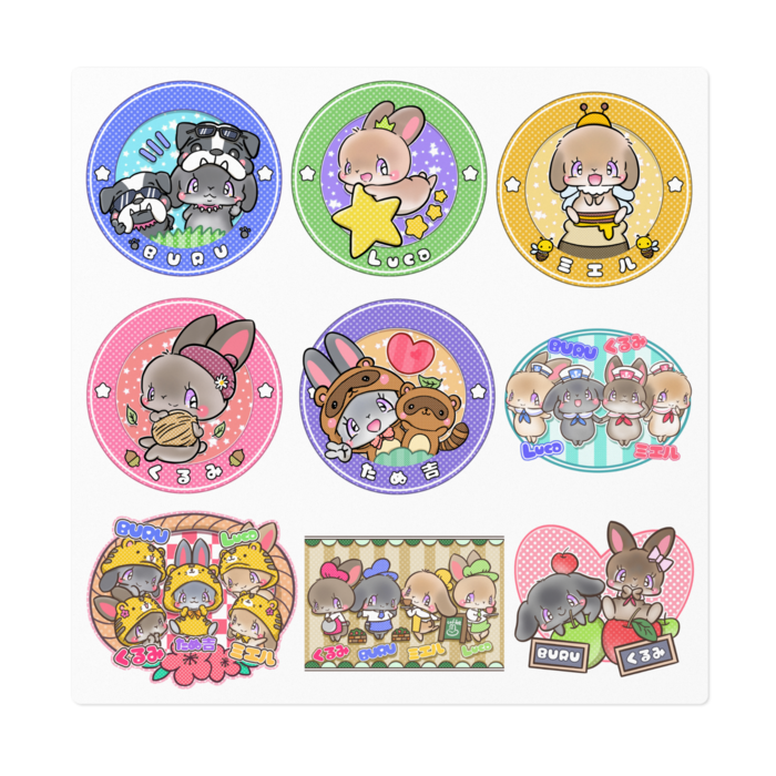 ステッカー - 160 x 160 (mm)