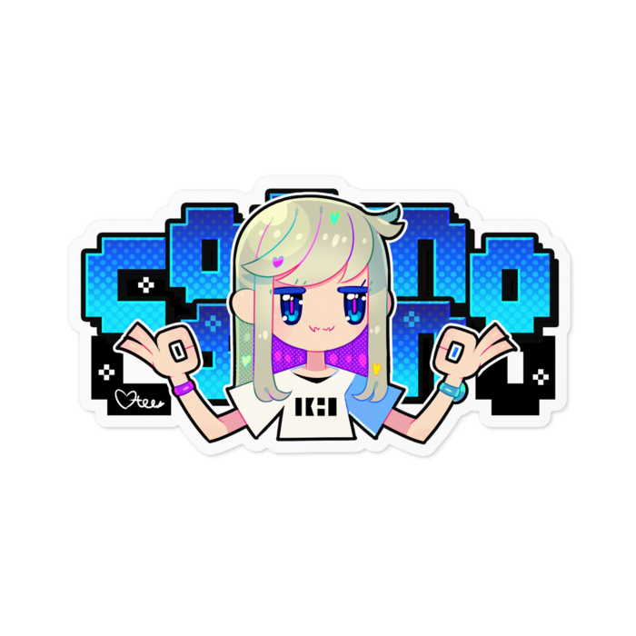 ステッカー(ホワイト) - 100 x 100 (mm)