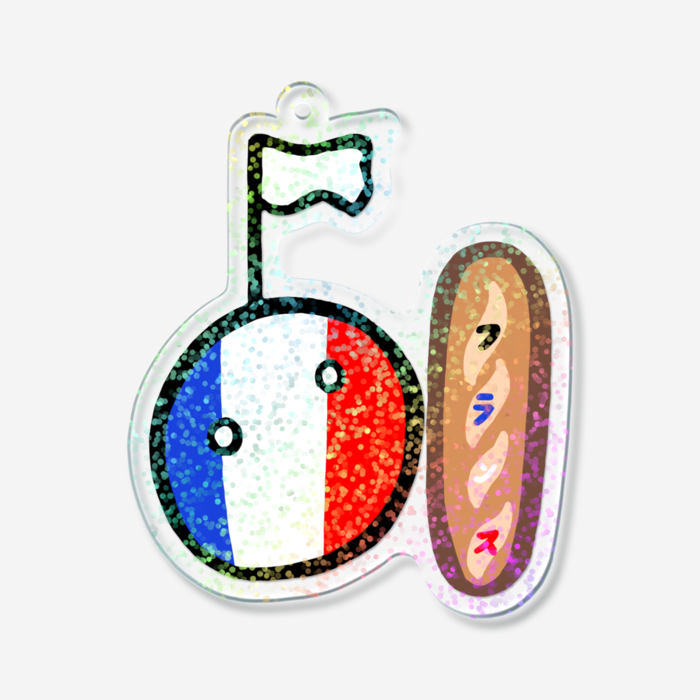ホログラムアクリルキーホルダー - 70 × 70mm