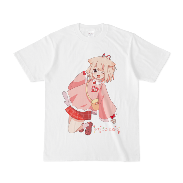 帽子なしうぃんくTシャツ - S - 白