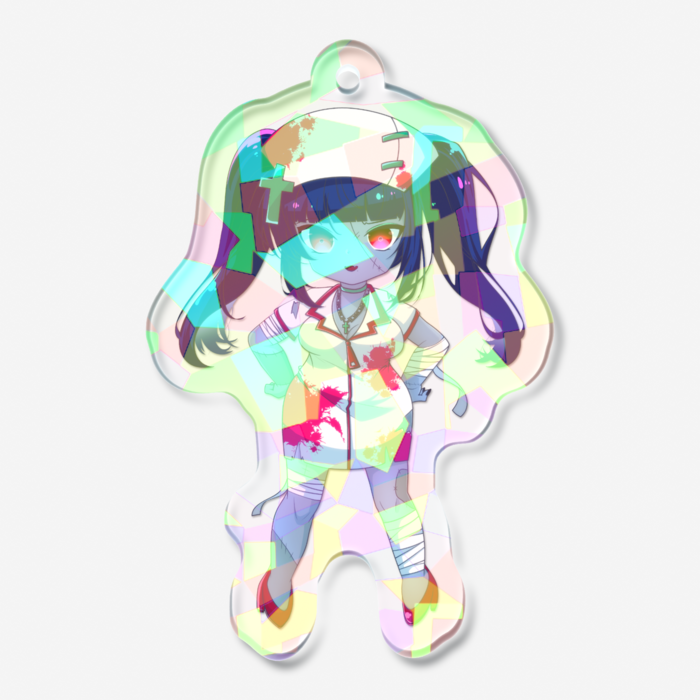 ホログラムアクリルキーホルダー - 50 × 50mm