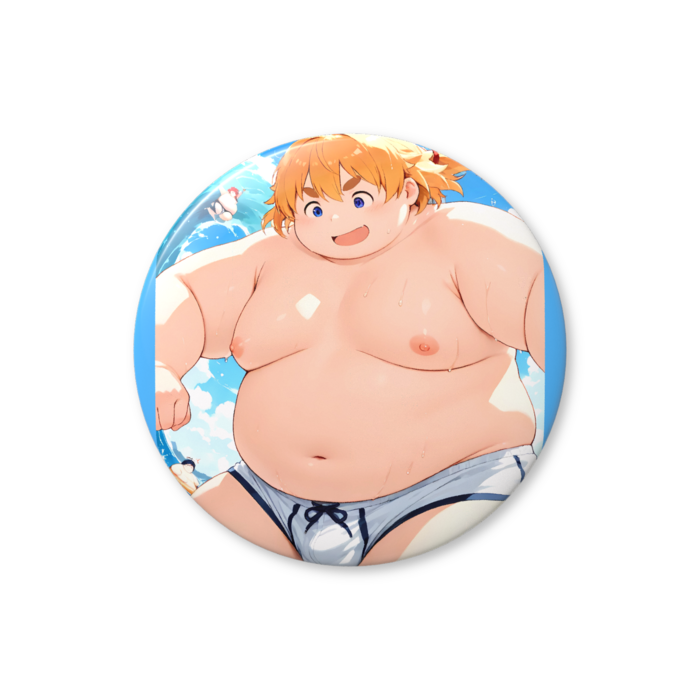 【缶バッジ(バリュー)】海のデブ 32mm