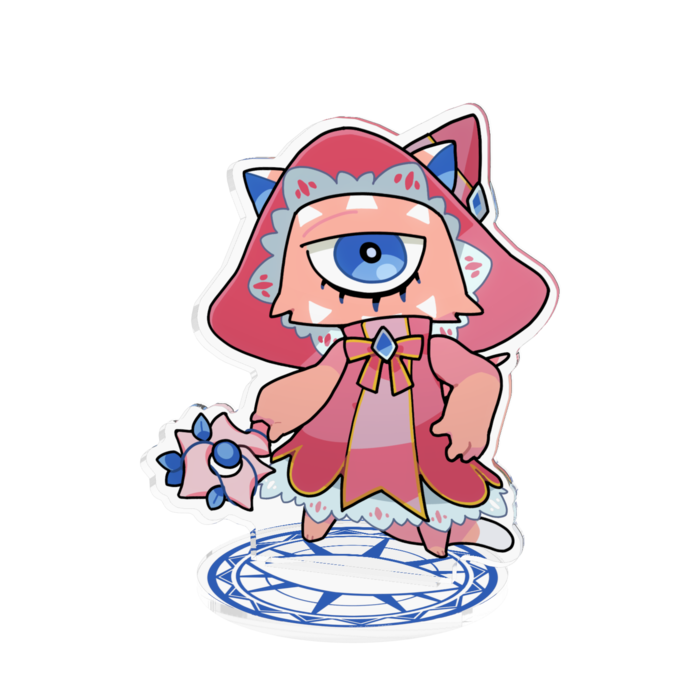 【桃】アクリルフィギュア大 - 100x100mm