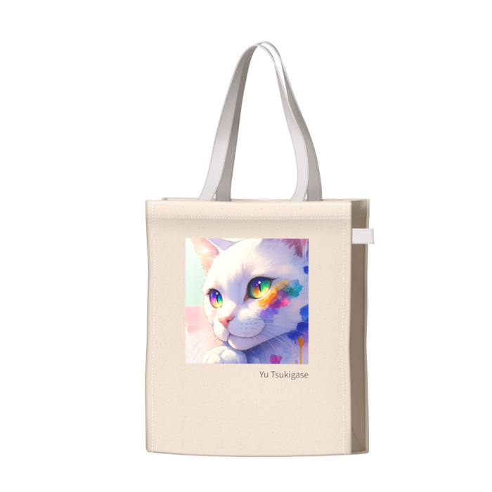 ツートンカラーバッグ - ホワイト - W34 × H41 × D14cm