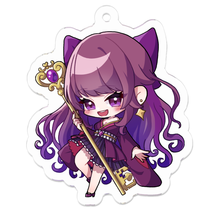 みみ魔女アクキー笑顔 50 x 50 (mm)