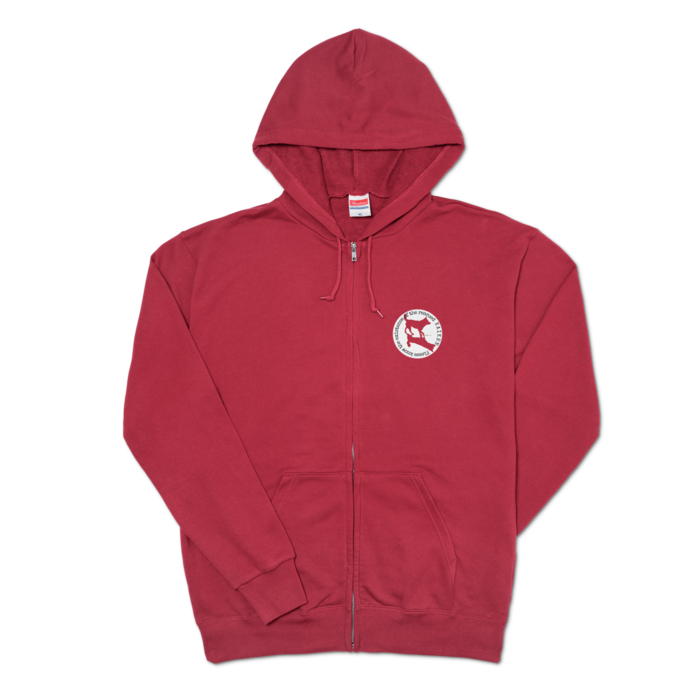 ジップパーカー - XL - バーガンディ