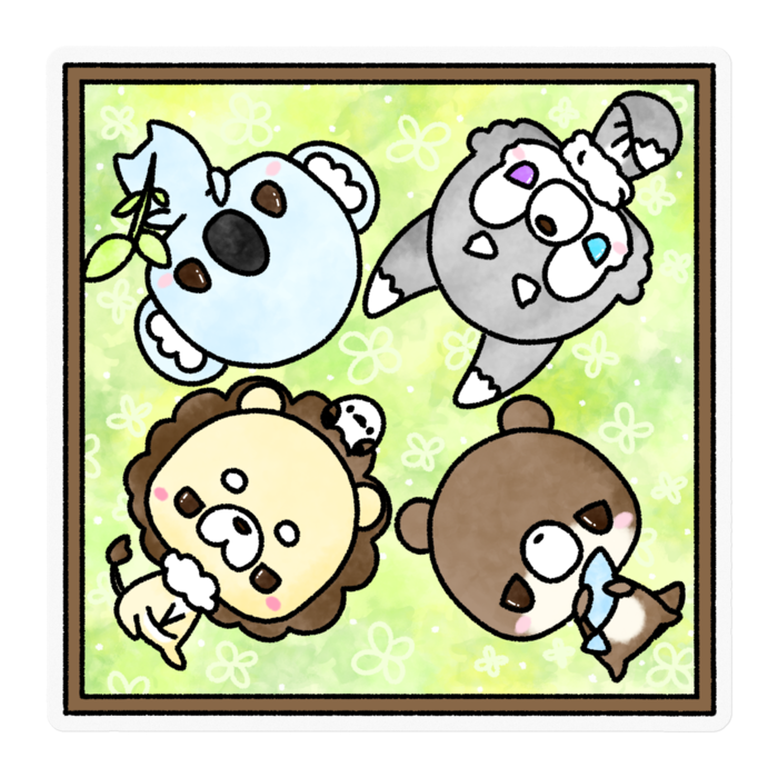 ステッカー - 100 x 100 (mm)