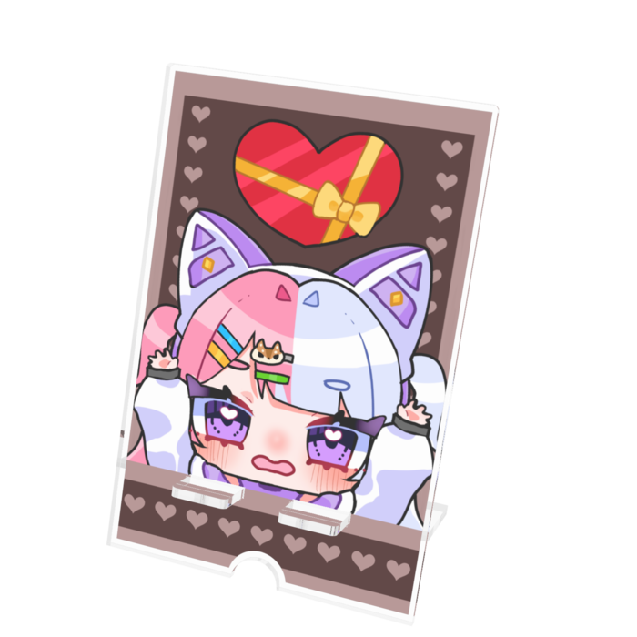 アクリルスマホスタンド - 100x160mm(ケーブル穴あり)