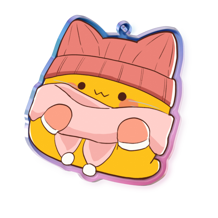 オーロラアクリルキーホルダー - 70 × 70mm