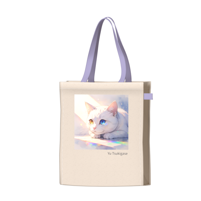 ツートンカラーバッグ - パープル - W34 × H41 × D14cm