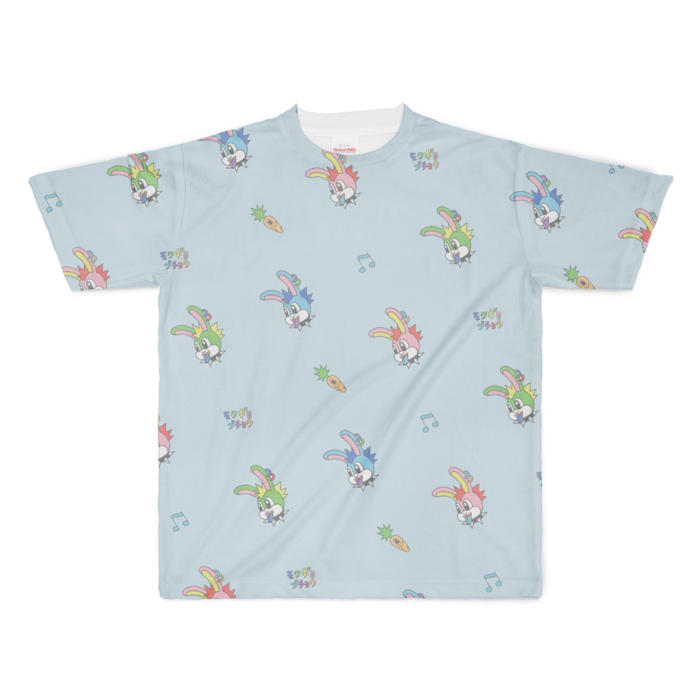 フルグラフィックTシャツブルー - XL - 両面印刷