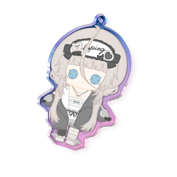 オーロラアクリルキーホルダー - 70 × 70mm