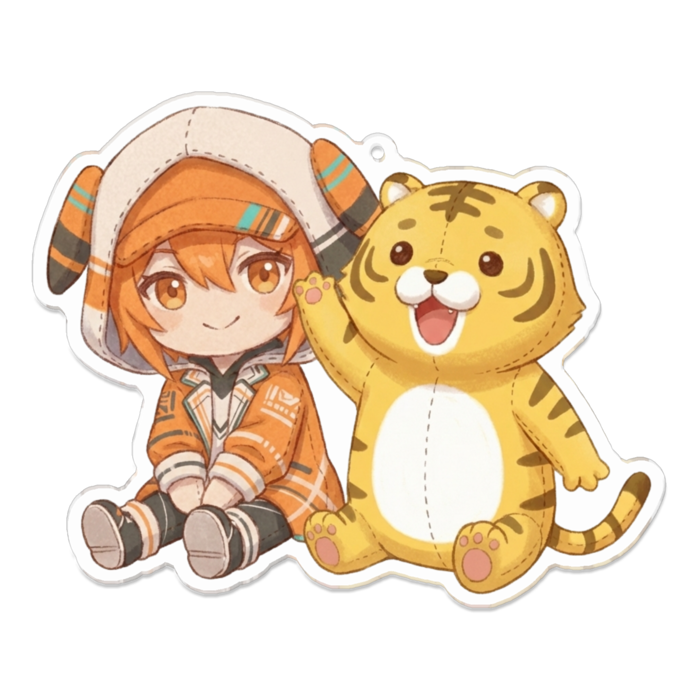 アクリルキーホルダー（コーティング） - 100 x 100 (mm)