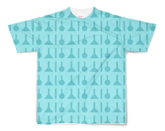 フルグラフィックTシャツ - S - 両面印刷 水色