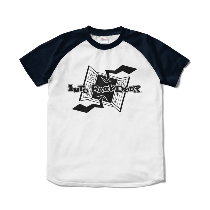 ラグランTシャツ - S - ホワイト×ネイビー