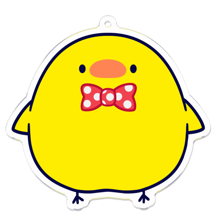 古鳥ぴよVアクキー - 70 x 70 (mm)