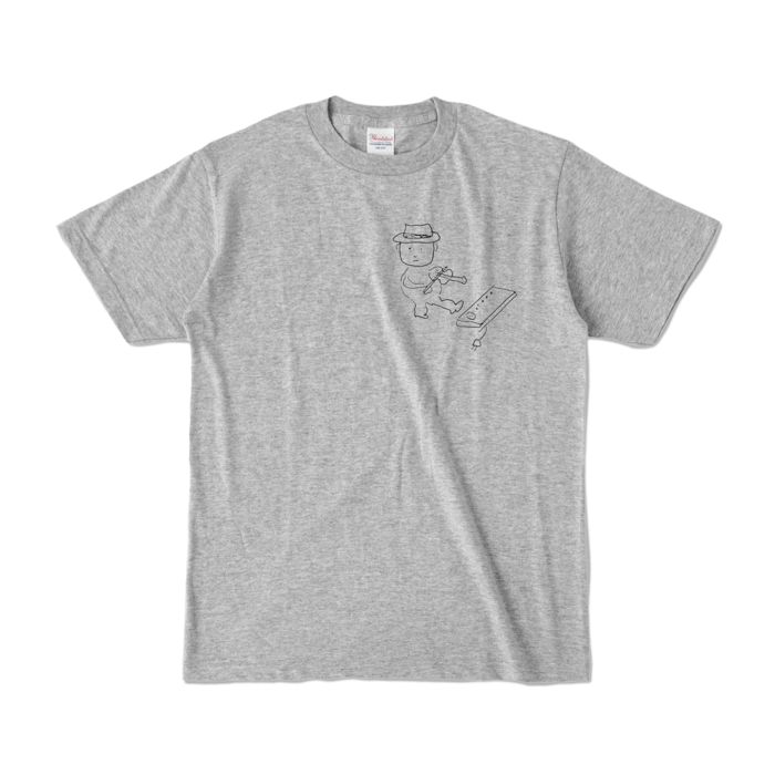 Tシャツ - S - 杢グレー (濃色)-キャラ小
