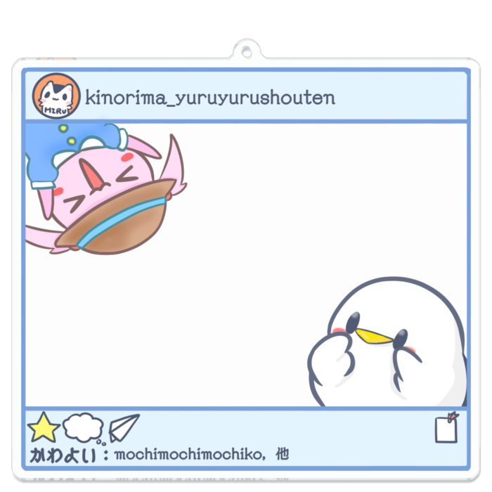 アクリルキーホルダー - 100 x 100 (mm)