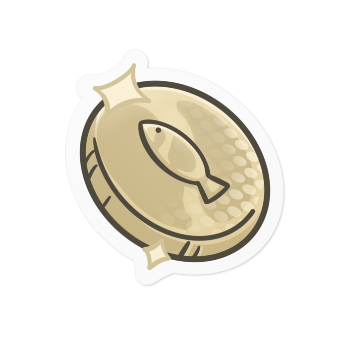 (コイン)ステッカー - 100 x 100 (mm)(1)