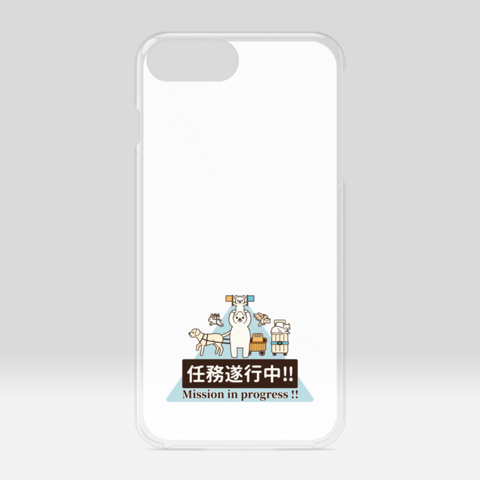 クリアiPhoneケース　白色　iPhone 6Plus / 7Plus / 8Plus