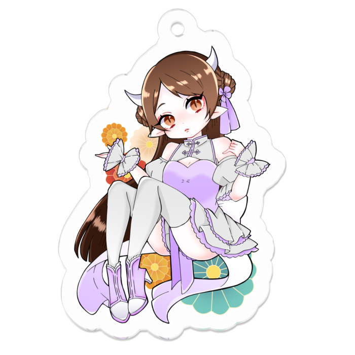 アクリルキーホルダー（コーティング） - 50 x 50 (mm)