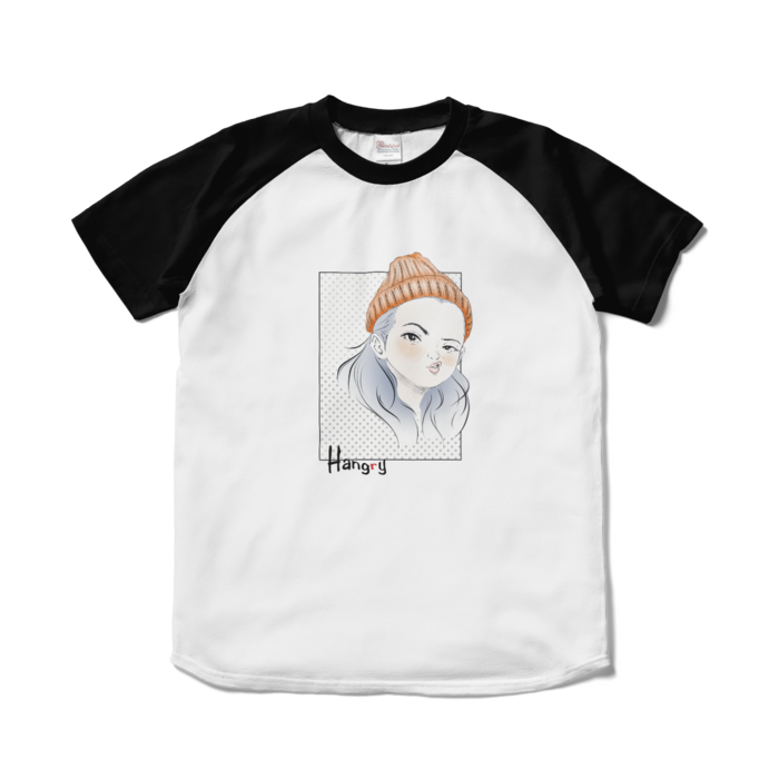 ラグランTシャツ - S - ホワイト×ブラック