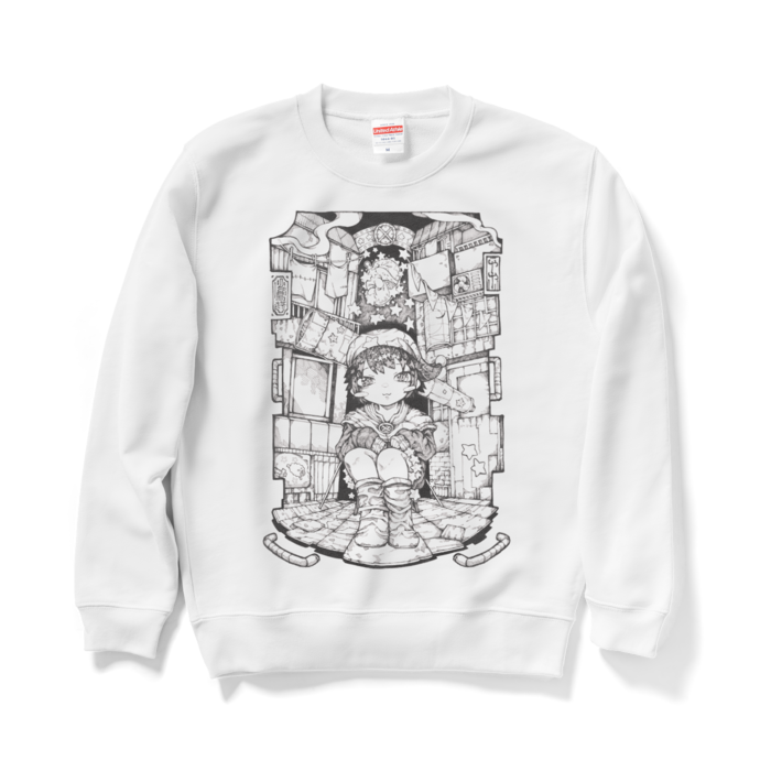 スウェット - M - ホワイト 線画ver.