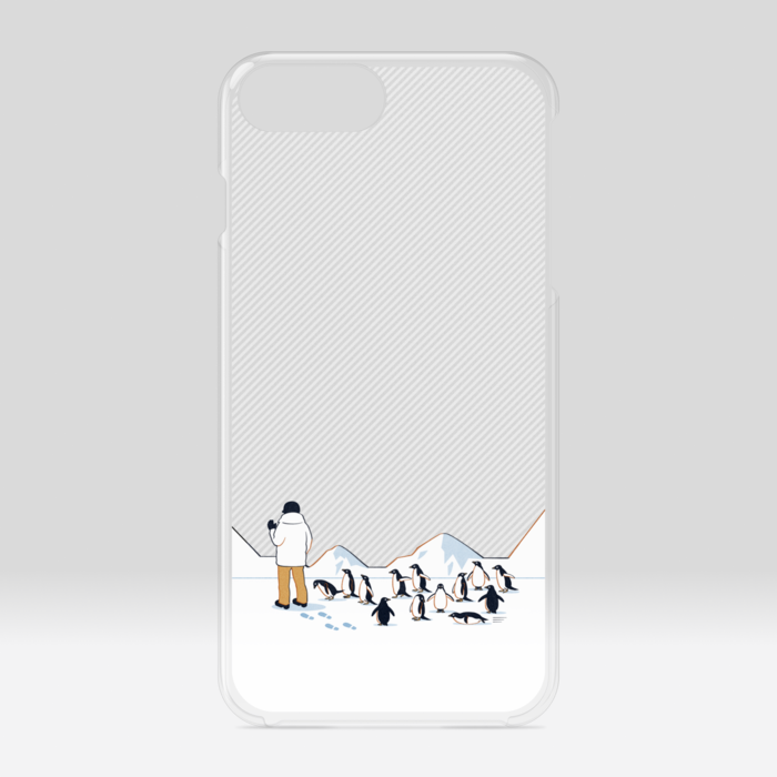 クリアiPhoneケース　灰色　iPhone 6Plus / 7Plus / 8Plus