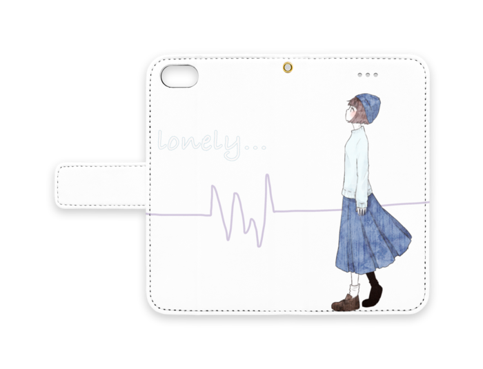 手帳型iPhoneケース - iPhone7 - ストラップ穴 あり