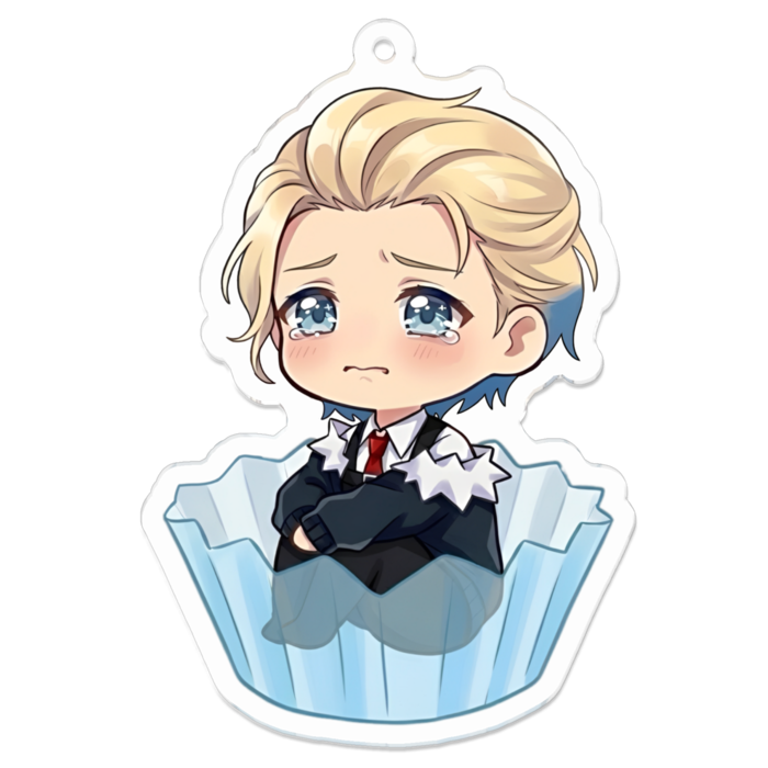 泣き顔カップあり70 x 70 