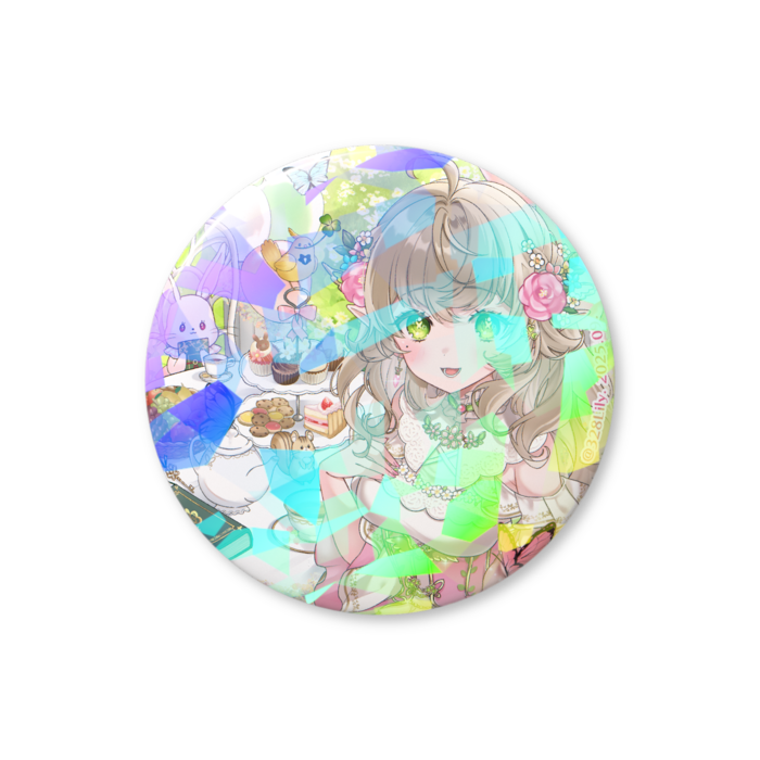 ホログラム缶バッジ - 56mm (クリスタル)