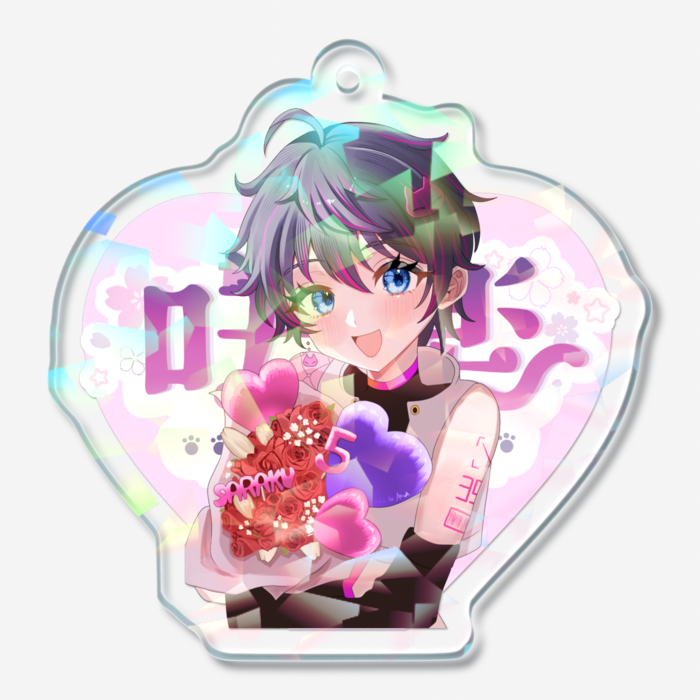 ホログラムアクリルキーホルダー - 50 × 50mm