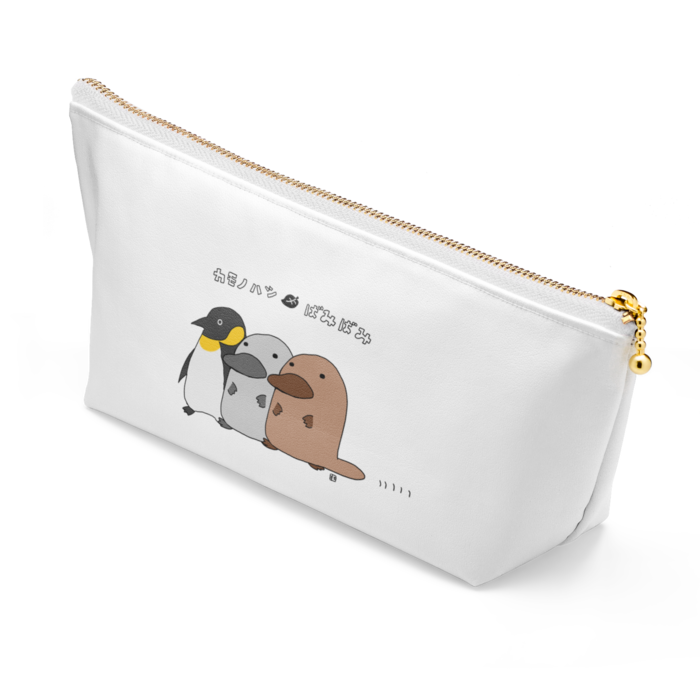 ポーチ - 長さ21.5cm / 高さ10cm - ホワイト