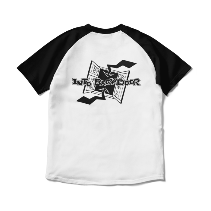 ラグランTシャツ - M - ホワイト×ブラック