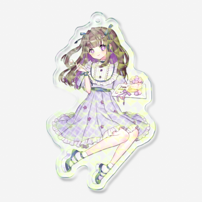 ホログラムアクリルキーホルダー - 70 × 70mm