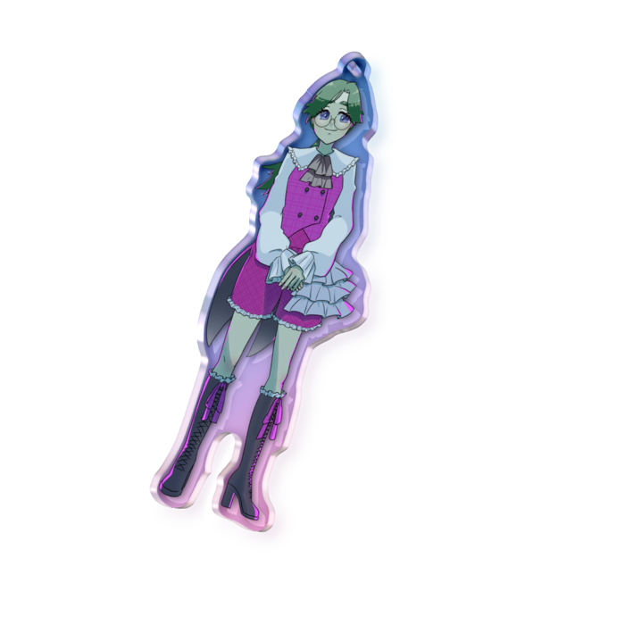 オーロラアクリルキーホルダー - 100 × 100mm