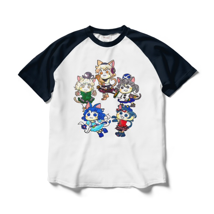 ラグランTシャツ - L - ホワイト×ネイビー