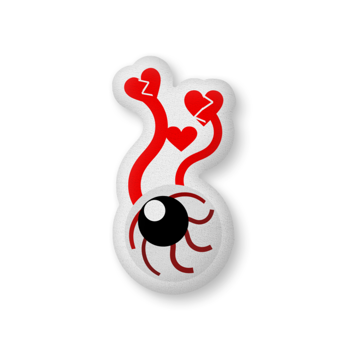 こころのめだまクッション - 中（H56×W36cm） - 片面(3)