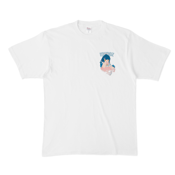 天宮こころ の胸ぷりTシャツ - XL - ピンク-ポニーテール