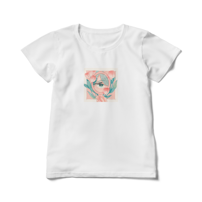 レディースTシャツ - L - ピンク（ロゴ有り）