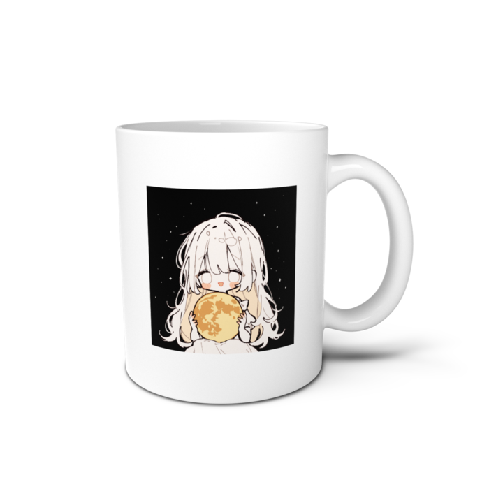 右利き用マグカップ - 直径 8 cm / 高さ 9.5 cm