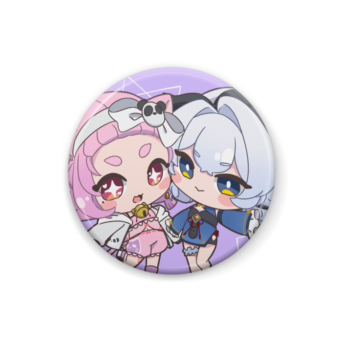 ぱんめめ三周年缶バッジ（めめこ絵２）