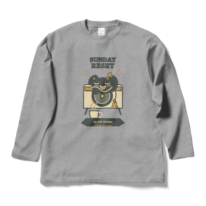 ロングスリーブTシャツ - L - 杢グレー